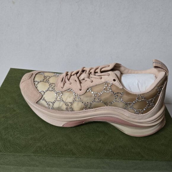 NIB Gucci Tela GG Crystal Mesh Runner Sneakers IT 38 US 8 - Picture 4 of 10